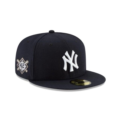 Blue New York Yankees Hat - New Era MLB Jackie Robinson Day 59FIFTY Fitted Caps USA0254638